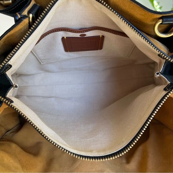 Coach Rogue Bag 39 in Black Glovetanned Pebble Leather Brass C5863 XL Satchel - Picture 15 of 16